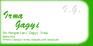 irma gagyi business card